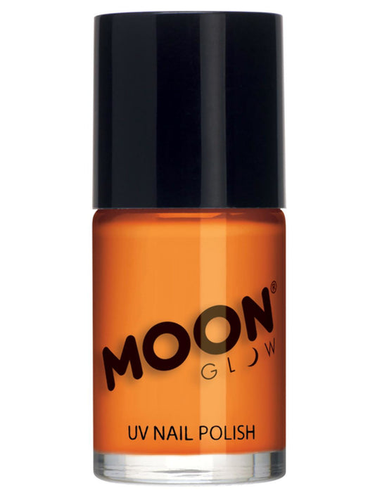 Moon Glow Intense Neon UV Nail Polish, Intense Orange, Single, 14ml
