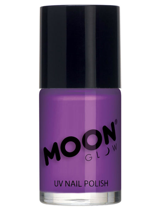 Moon Glow Intense Neon UV Nail Polish, Intense Purple, Single, 14ml