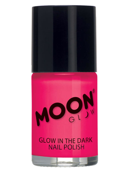 Moon Glow - Glow in the Dark Nail Polish, Pink, 14ml Single