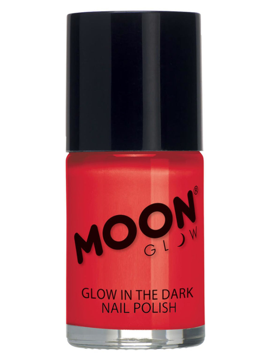 Moon Glow - Glow in the Dark Nail Polish, Red, 14ml Single