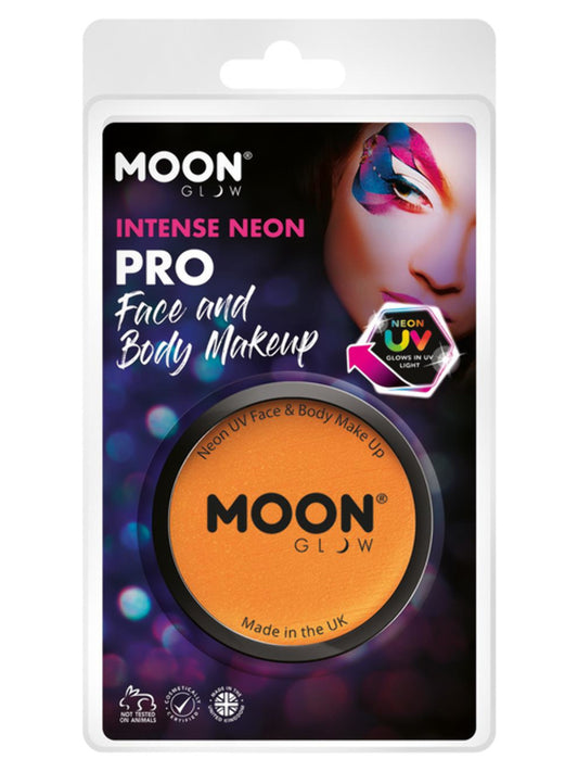 Moon Glow Pro Intense Neon UV Cake Pot, Intense Orange, Clamshell, 36g