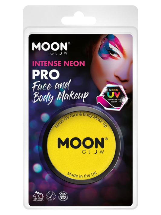 Moon Glow Pro Intense Neon UV Cake Pot, Intense Yellow, Clamshell, 36g