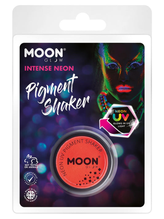 Moon Glow Intense Neon UV Pigment Shakers, Clamshell, 4.2g - Intense Red