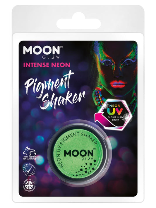Moon Glow Intense Neon UV Pigment Shakers, Clamshell, 4.2g - Intense Green
