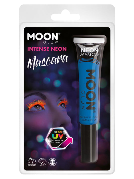 Moon Glow Intense Neon UV Mascara, Intense Blue, Clamshell, 15ml