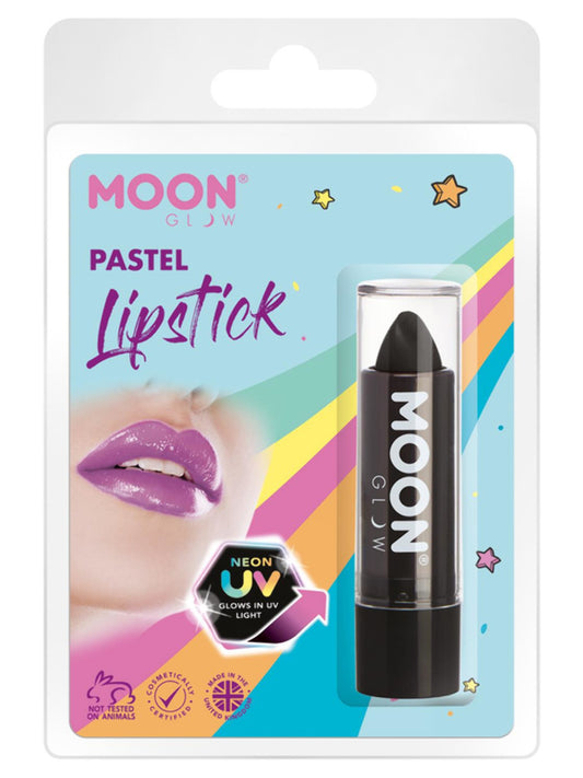 Moon Glow Pastel Neon UV Lipstick, Black, Clamshell 4.2g