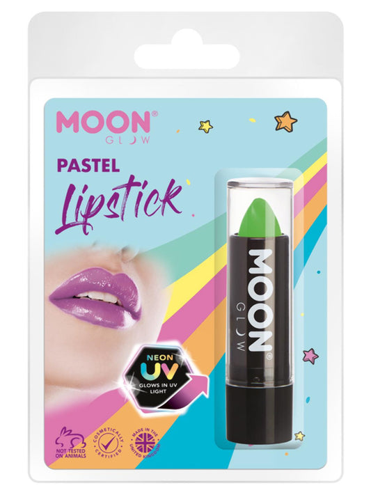 Moon Glow Pastel Neon UV Lipstick, Pastel Green, Clamshell 4.2g