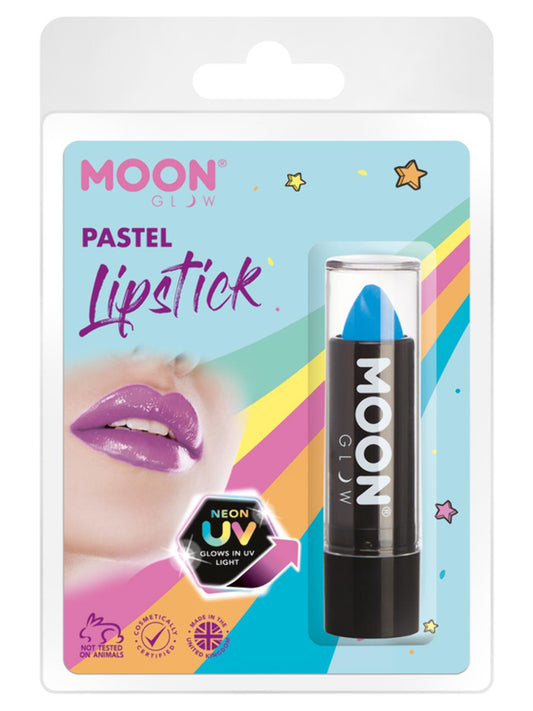 Moon Glow Pastel Neon UV Lipstick, Pastel Blue, Clamshell 4.2g