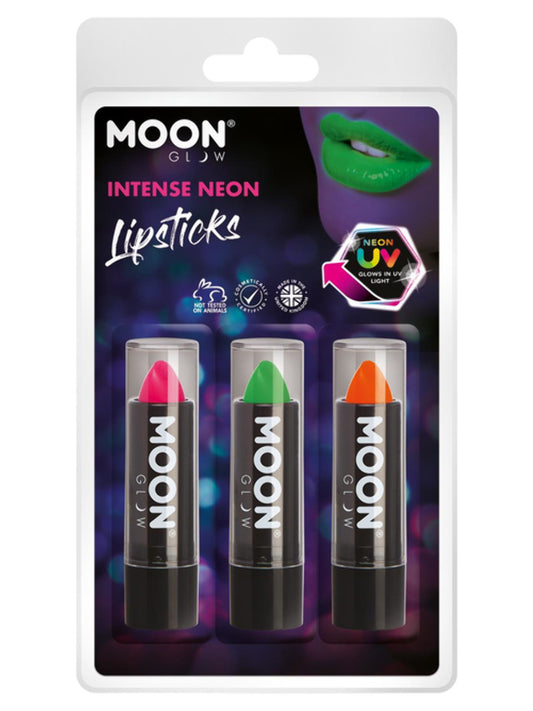 Moon Glow Intense Neon UV Lipstick, Clamshell 4.2g - Pink, Green, Orange