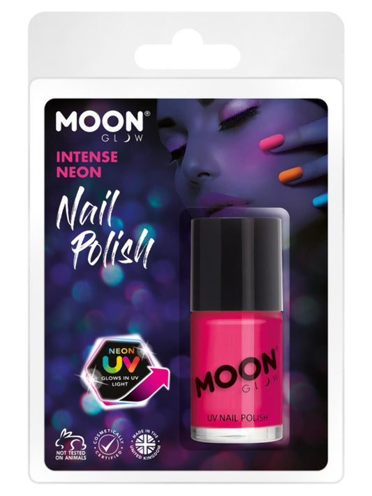 Moon Glow Intense UV Nail Polish, Intense Pink, Clamshell, 14ml