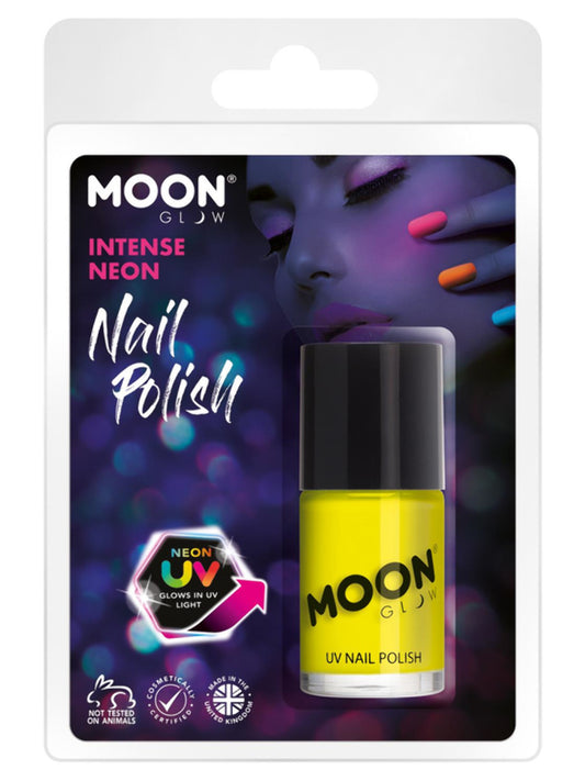 Moon Glow Intense Neon UV Nail Polish, Intense Yel, Clamshell, 14ml
