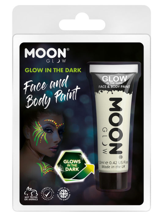 Moon Glow - Glow in the Dark Face Paint, Invisible, 12ml Clamshell