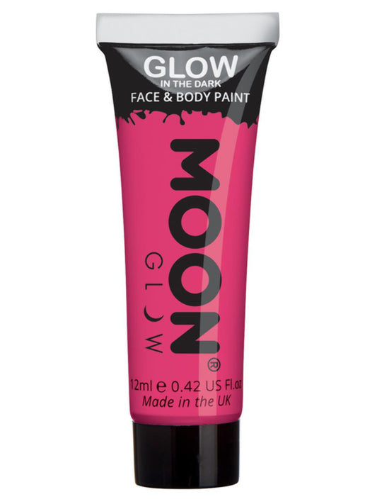 Moon Glow - Glow in the Dark Face Paint, Pink, 12ml Single