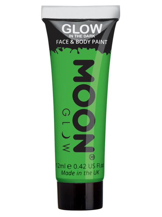 Moon Glow - Glow in the Dark Face Paint, Green, 12ml Single