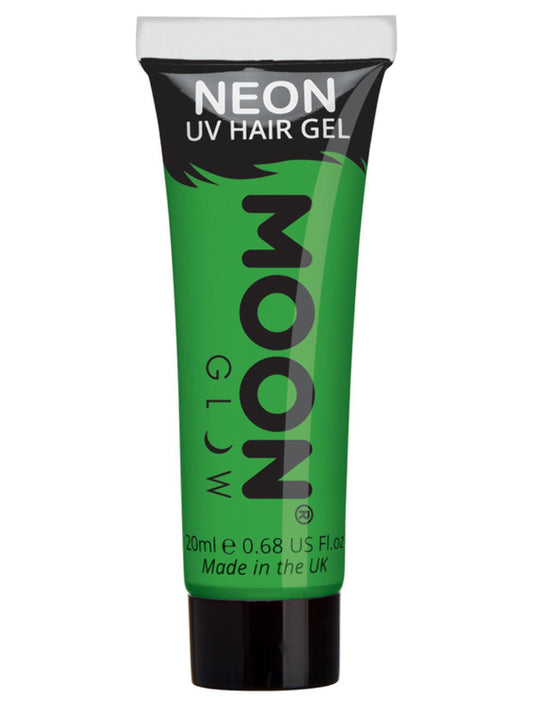 Moon Glow Intense Neon UV Hair Gel, Intense Green, Single, 20ml