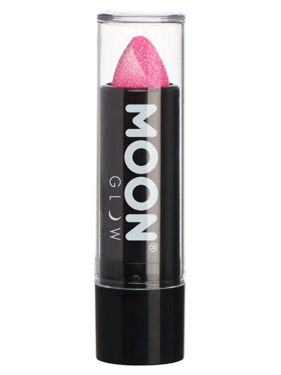 Moon Glow - Neon UV Glitter Lipstick, Hot Pink, 4.2g Single