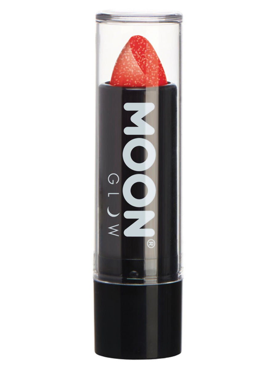 Moon Glow - Neon UV Glitter Lipstick, Red, 4.2g Single