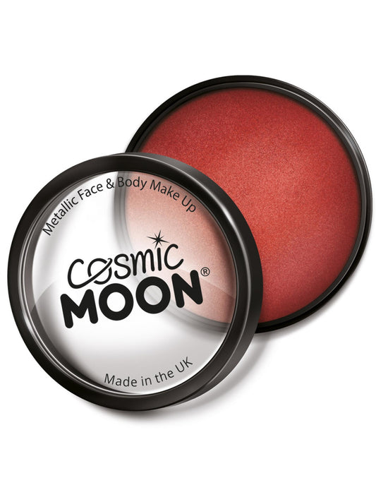 Cosmic Moon Metallic Pro Face Paint Cake Pots, Red, Single, 36g