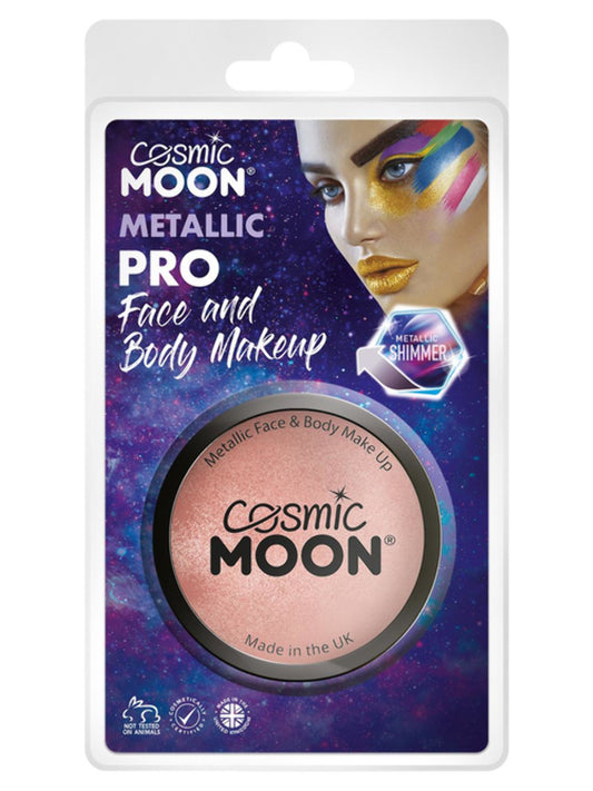 Cosmic Moon Metallic Pro Face Paint Cake Pots, Ros, Clamshell, 36g