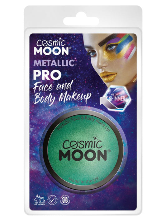 Cosmic Moon Metallic Pro Face Paint Cake Pots, Gre, Clamshell, 36g