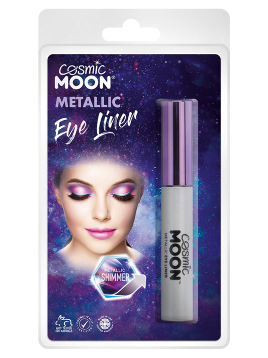 Cosmic Moon Metallic Eye Liner, Silver, Clamshell, 10ml