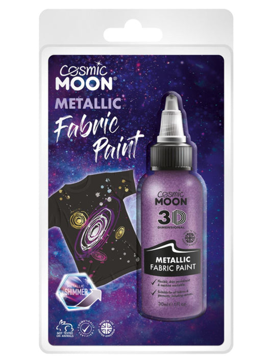 Cosmic Moon Metallic Fabric Paint, Purple, Clamshell, 30ml