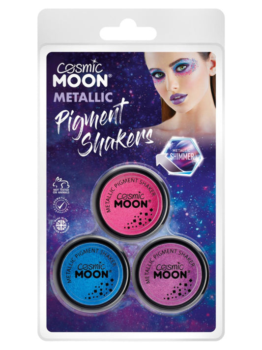 Cosmic Moon Metallic Pigment Shaker, Clamshell, 4.2g,  Pink, Purple, Blue
