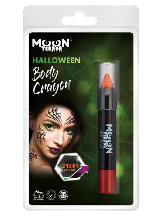 Moon Terror Halloween Body Crayons, Orange, Clamshell 3.2g