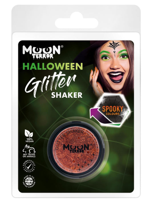Moon Terror Halloween Glitter Shakers, Orange, Clamshell 4.2g