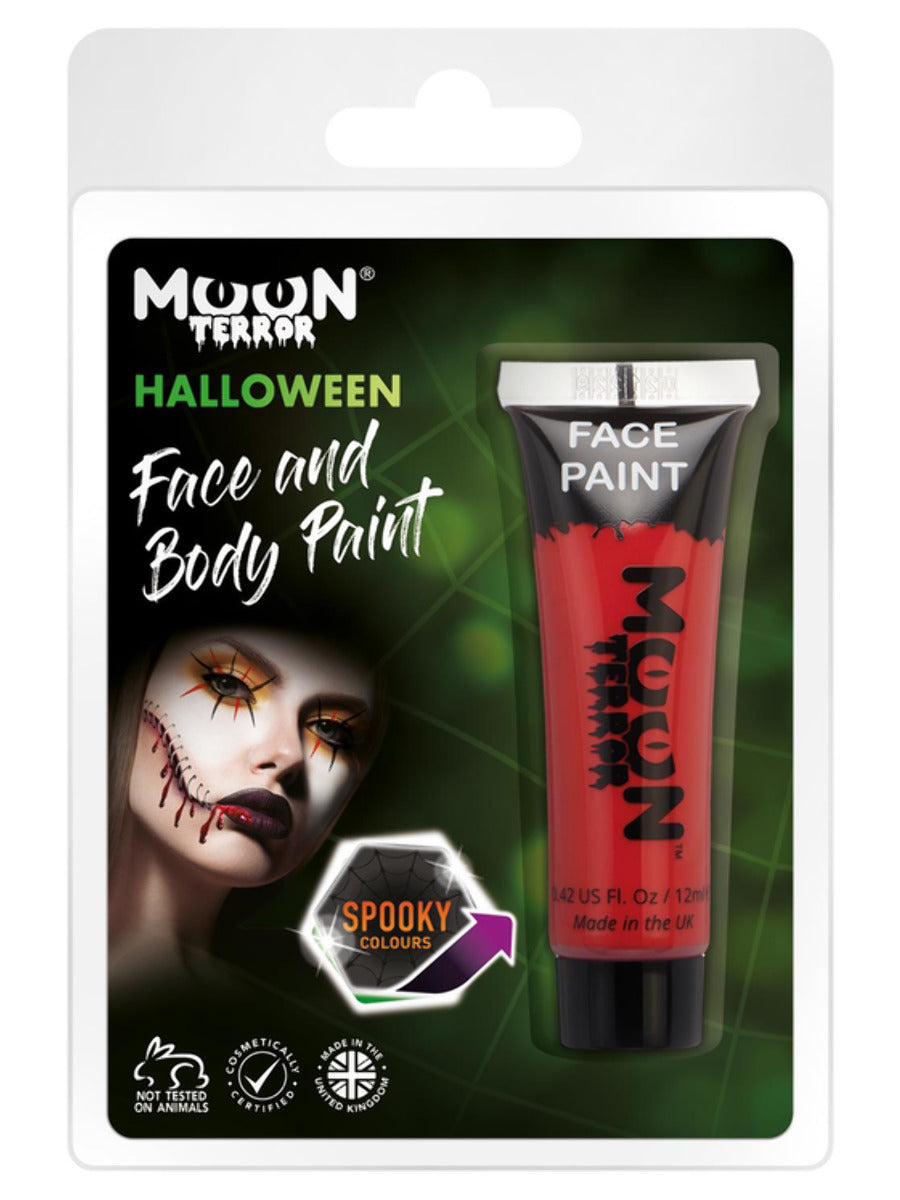 Moon Terror Halloween Face & Body Paint, Red, Single, 12ml