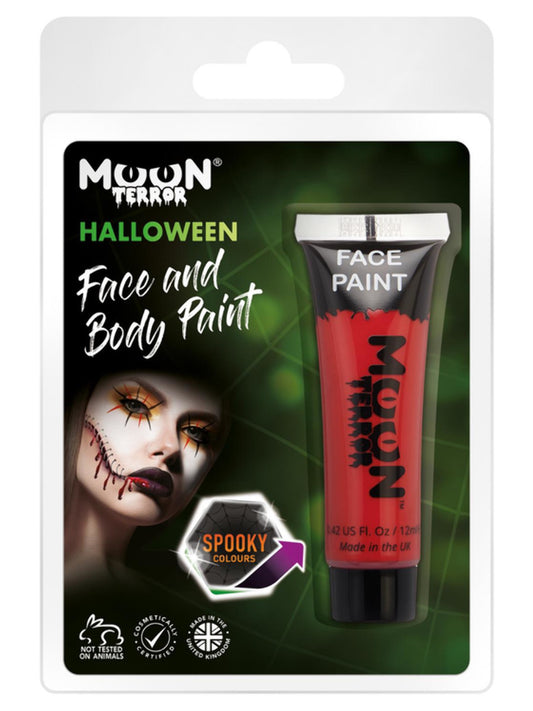Moon Terror Halloween Face & Body Paint, Red, Single, 12ml