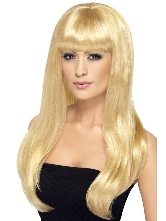 Babelicious Wig, Blonde, Long, Straight with Fringe Wholesale