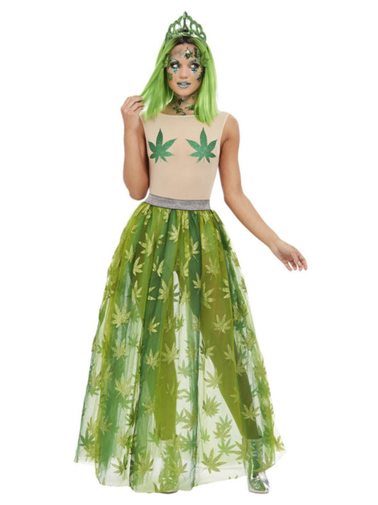 Cannabis Queen Costume Green WHOLESALE