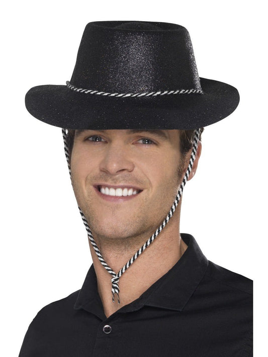 Cowboy Glitter Hat, Black Wholesale