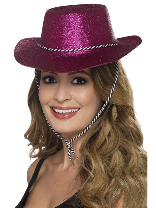 Cowboy Glitter Hat, Pink Wholesale