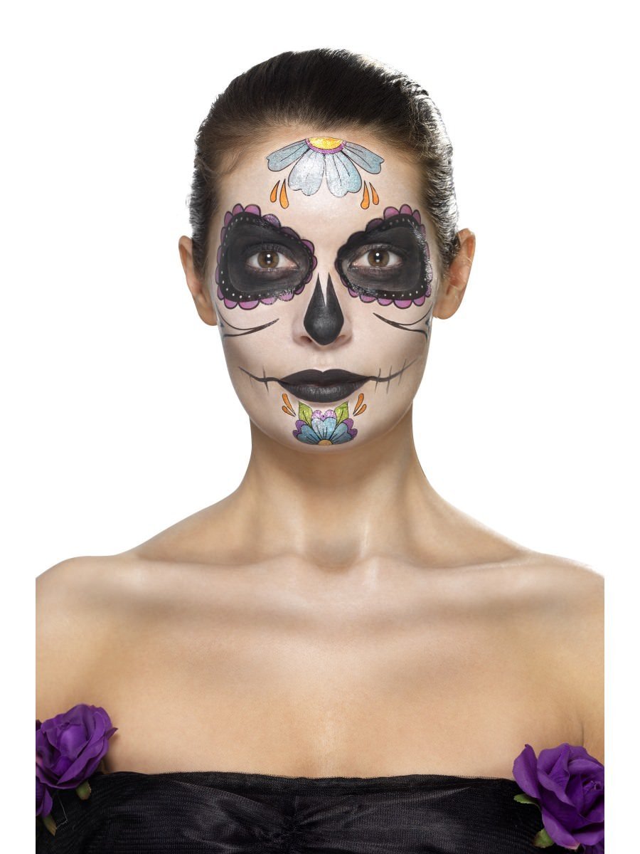 Day of the Dead Face Tattoo Transfers Kit Wholesale