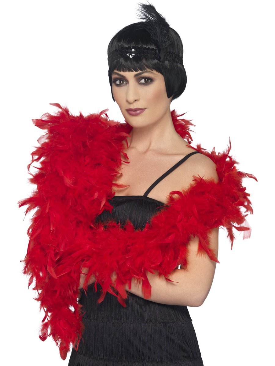 Deluxe Feather Boa, Red Wholesale