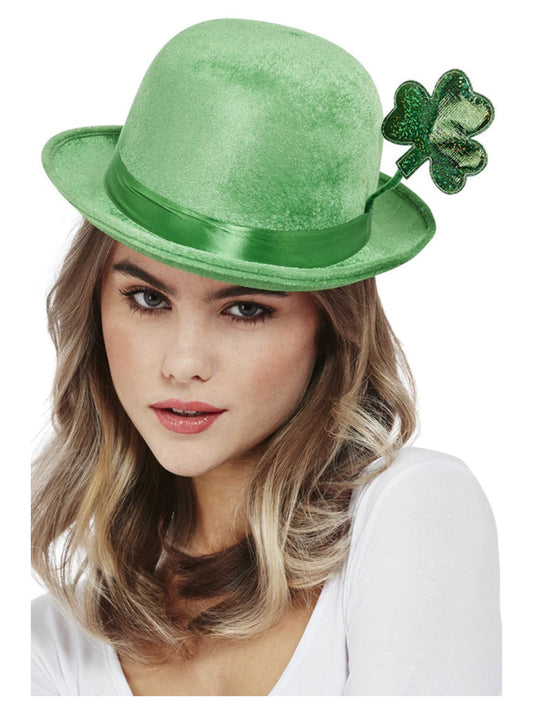 Deluxe Paddys Day Bowler Hat Velour WHOLESALE