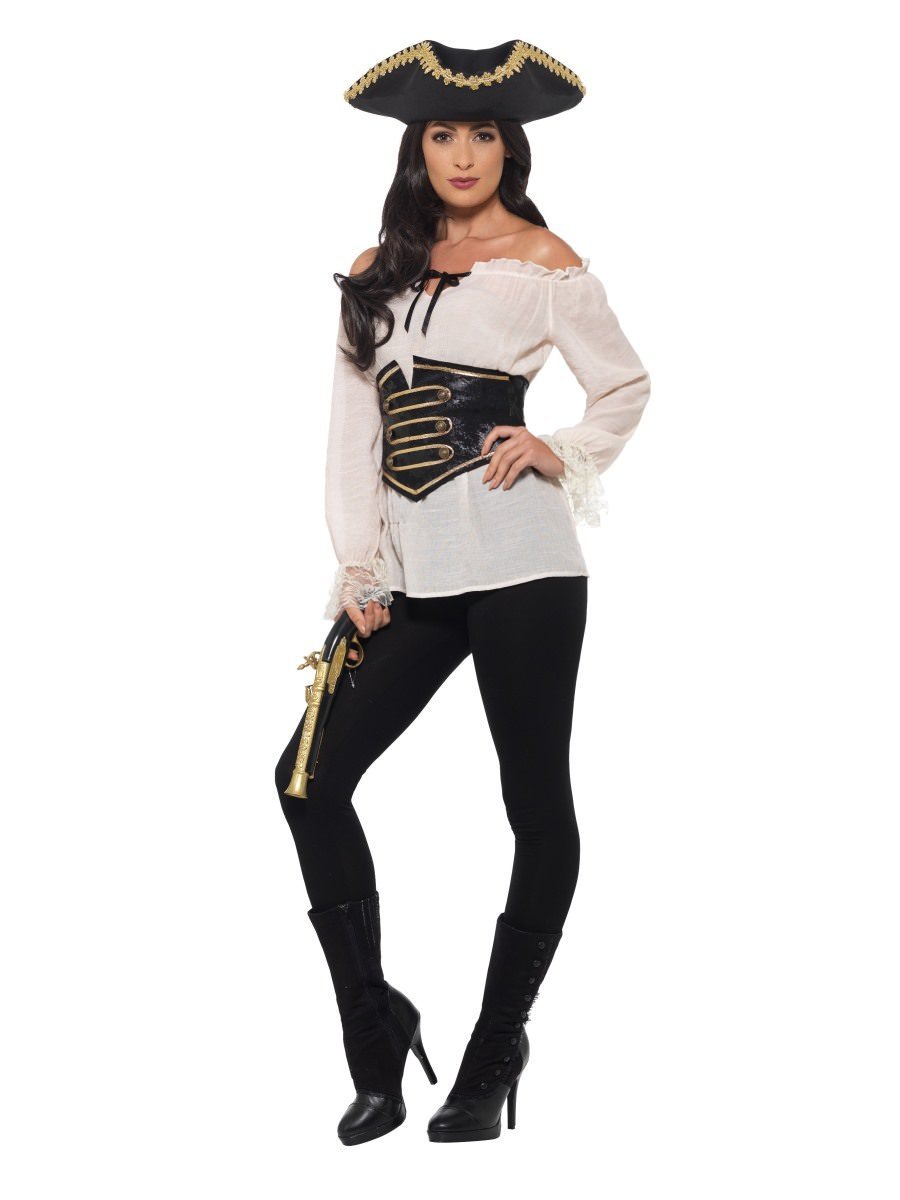 Deluxe Pirate Shirt, Ladies, Ivory Wholesale