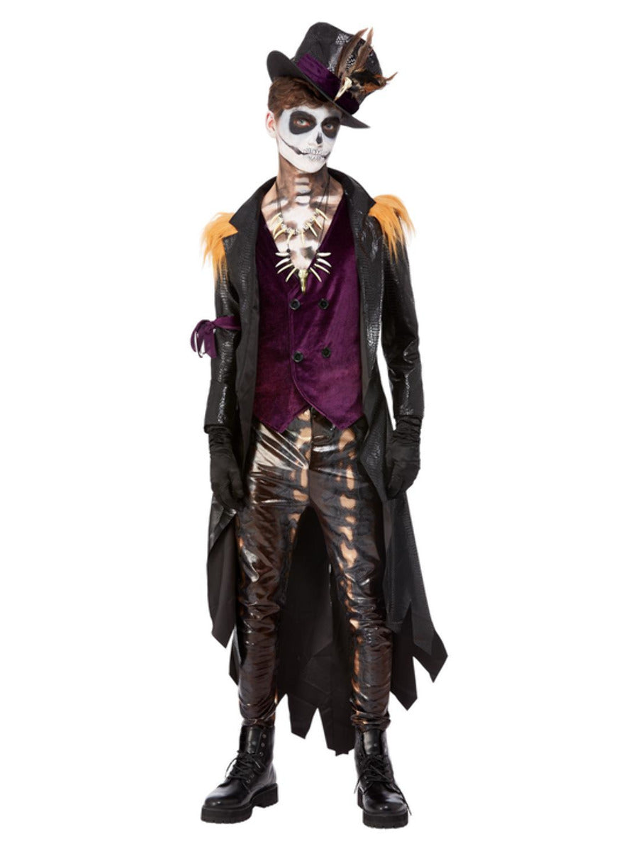 Deluxe Voodoo Witch Doctor Costume Black Purple WHOLESALE Alternative 1