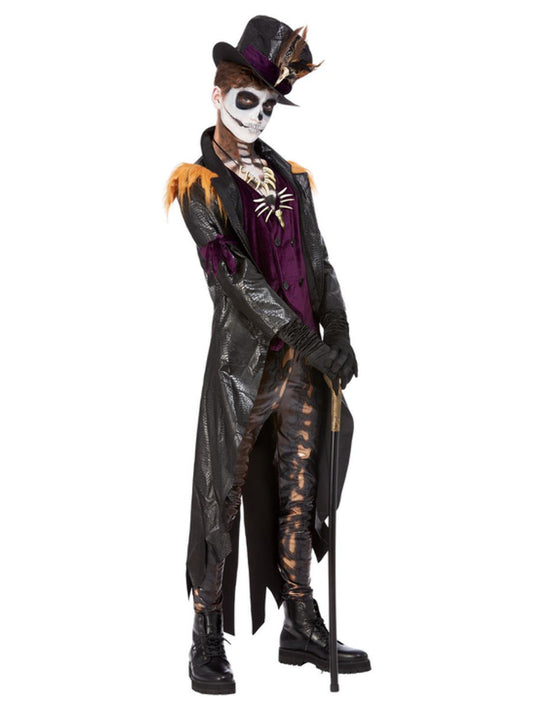 Deluxe Voodoo Witch Doctor Costume Black Purple WHOLESALE