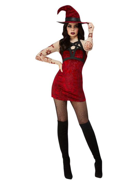 Fever Satanic Witch Costume Red WHOLESALE