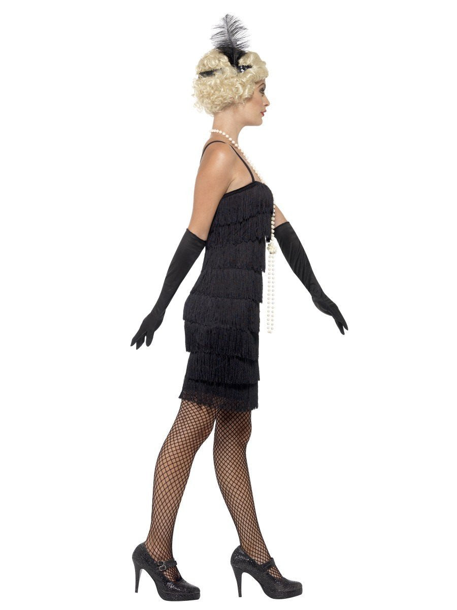 Flapper Costume, Black, with Short Dress Wholesale