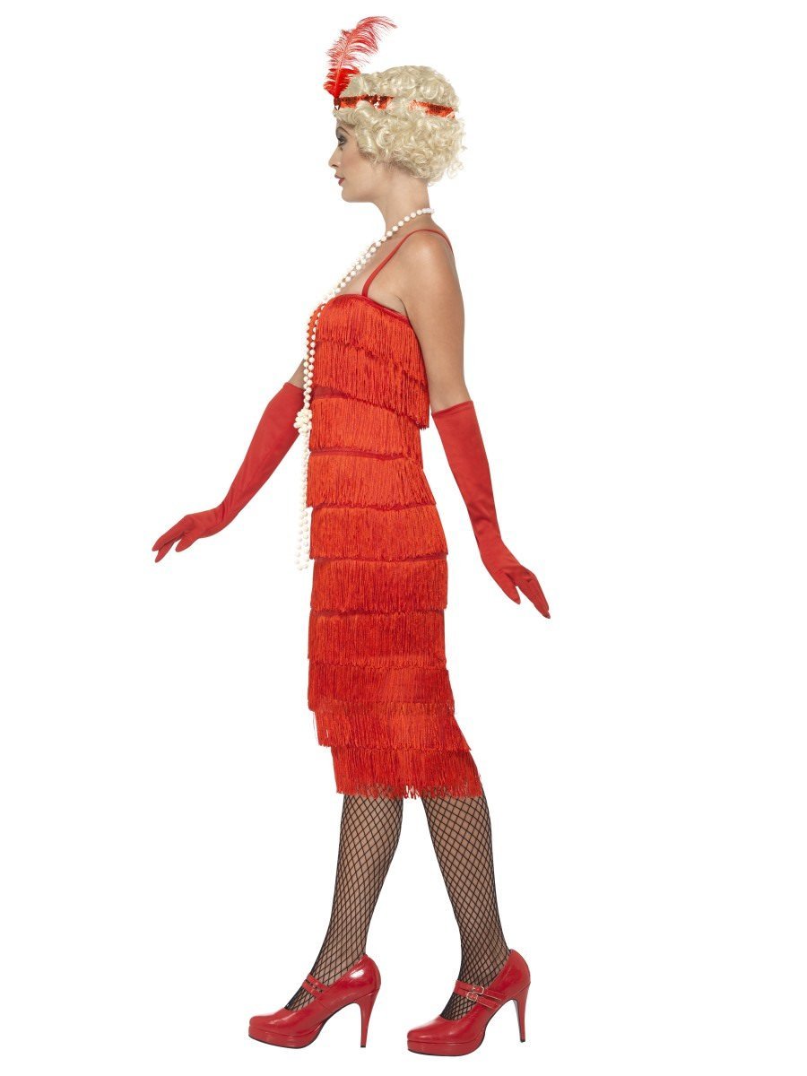 Flapper Costume, Red, with Long Dress Wholesale