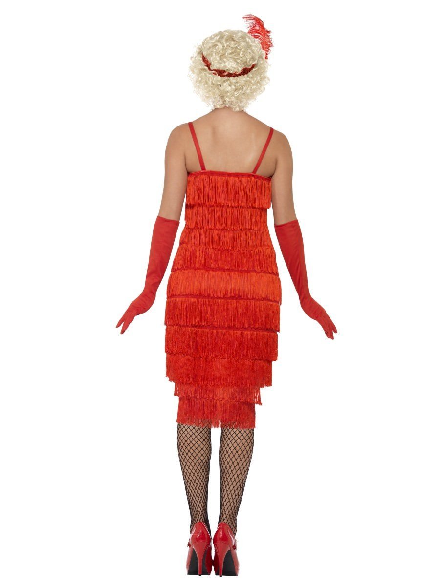 Flapper Costume, Red, with Long Dress Wholesale