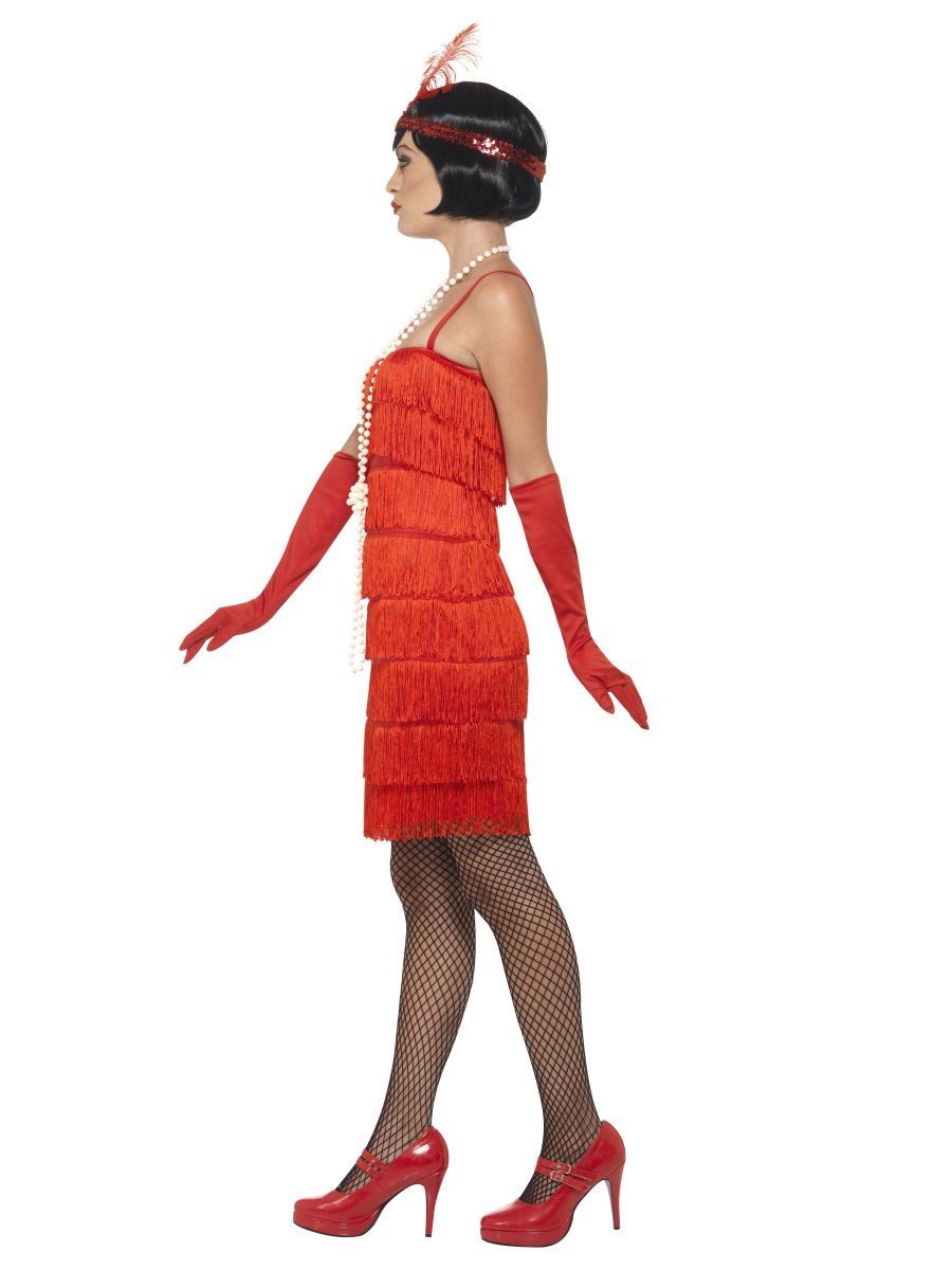 Flapper Costume, Red, with Short Dress Wholesale