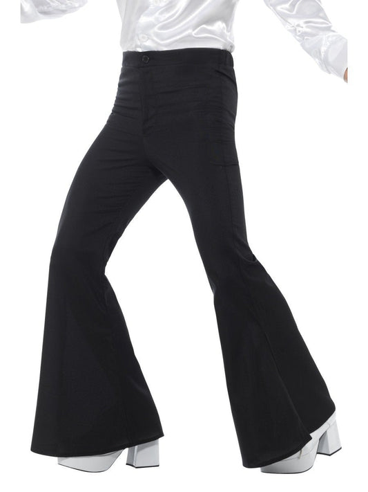 Flared Trousers, Mens, Black Wholesale