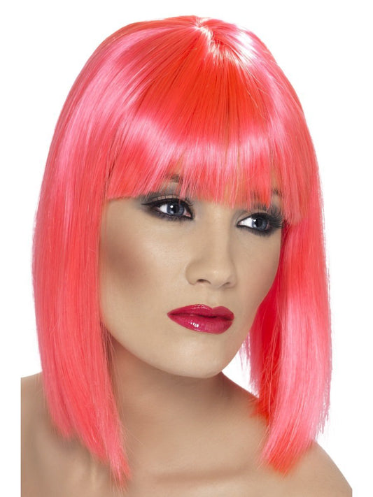 Glam Wig, Neon Pink Wholesale