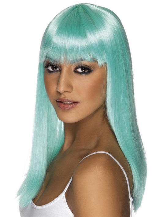 Glamourama Wig, Neon Aqua Wholesale