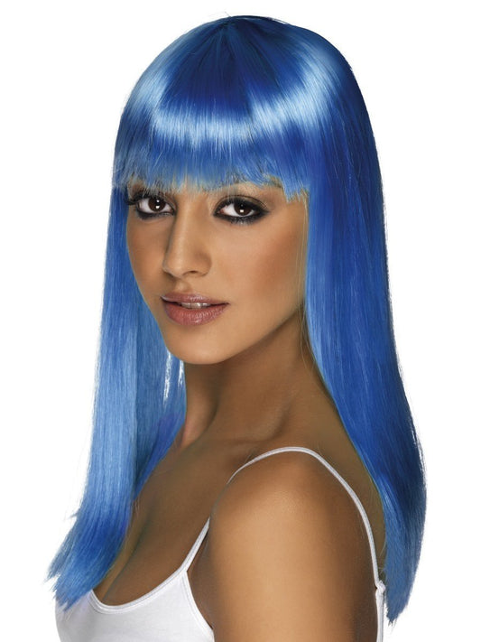 Glamourama Wig, Neon Blue Wholesale